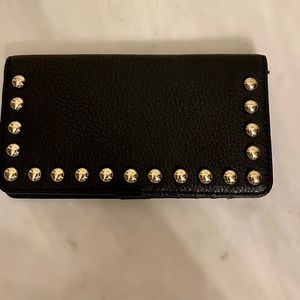 Black Studded Wallet By Rebecca Minkoff Size: Medium